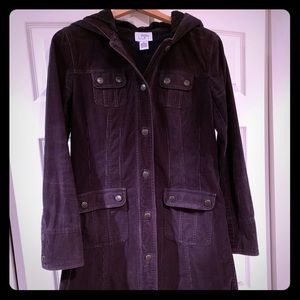 Ann Taylor Loft Knee length Navy Corduroy Jacket